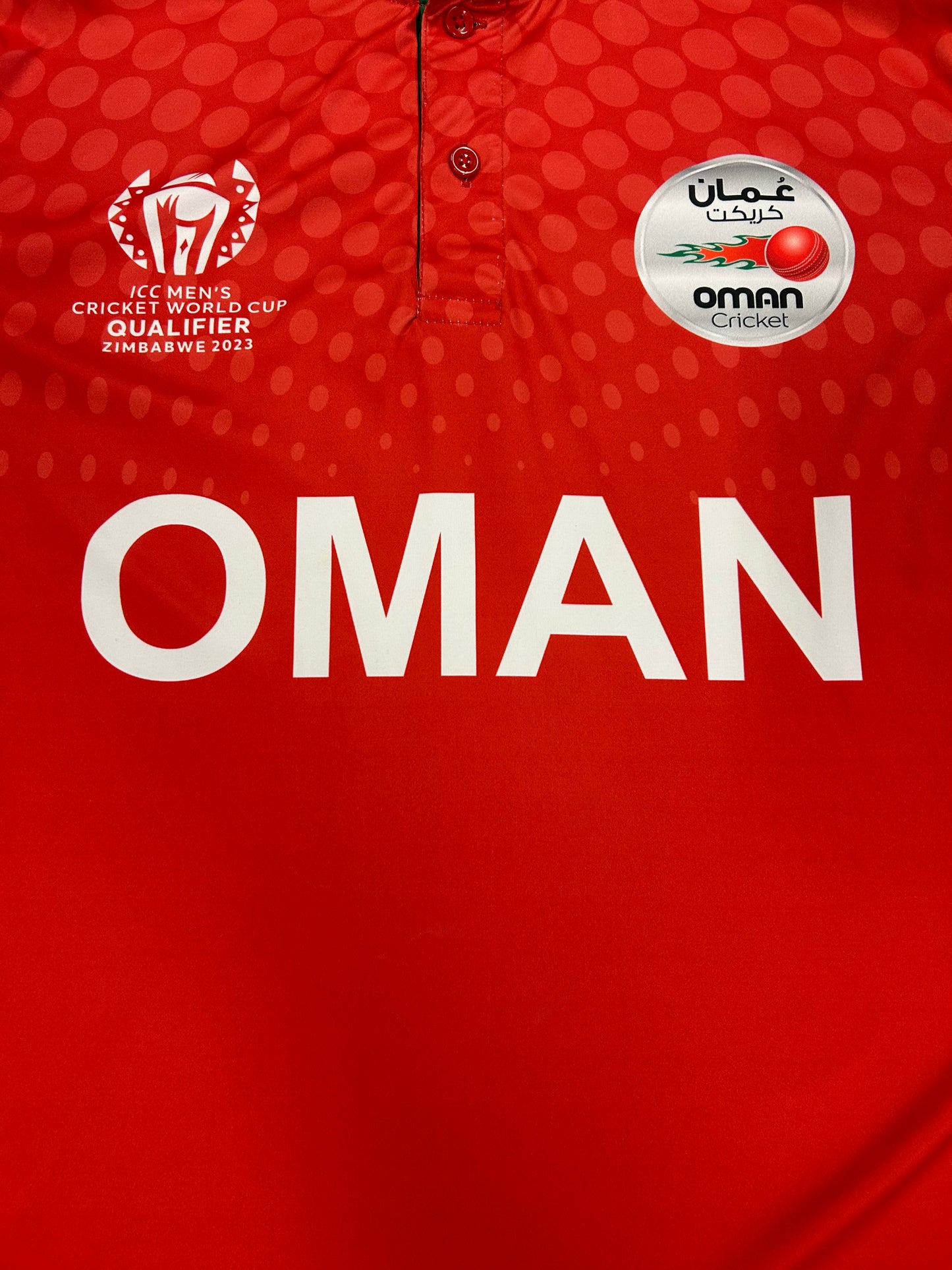 Kashyap Prajapati Oman 2023 World Cup Qualifier Match Worn And Signed SS Playing Shirt