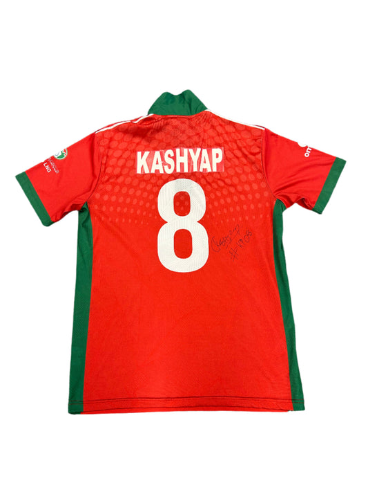 Kashyap Prajapati Oman 2023 World Cup Qualifier Match Worn And Signed SS Playing Shirt
