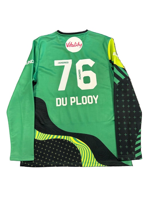 Leus Du Plooy Southern Brave 2023 Hundred Match Worn LS Playing Jumper