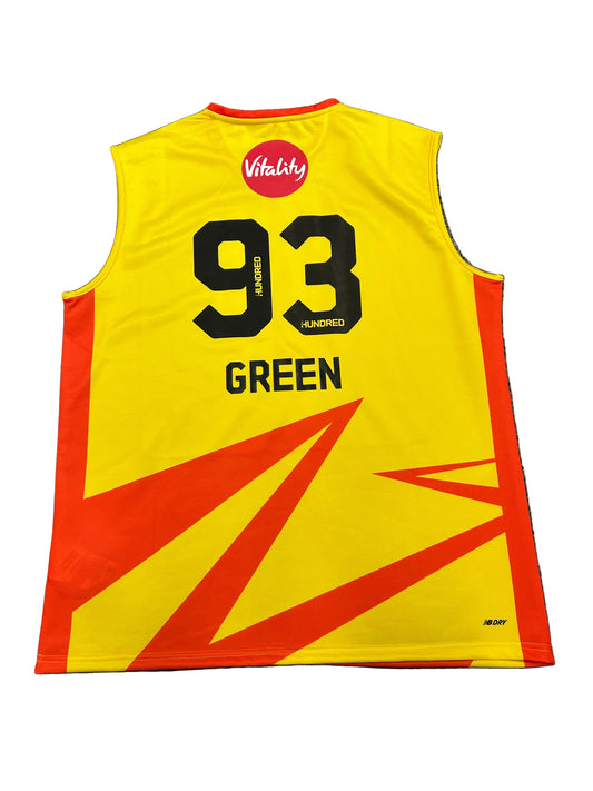 Chris Green Trent Rockets 2024 Hundred Match Worn Playing Pullover