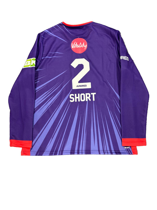 Matt Short Northern Superchargers 2024 Hundred Match Worn LS Playing Jumper