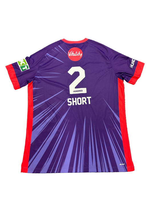 Matt Short Northern Superchargers 2024 Hundred Match Worn SS Playing Shirt
