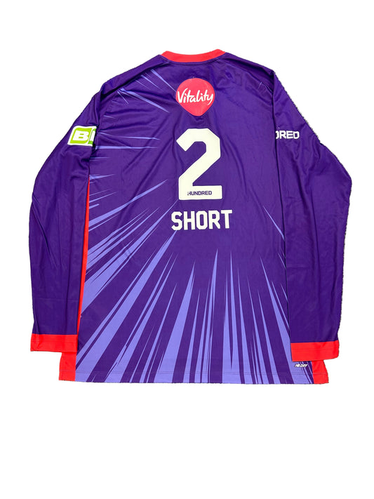 Matt Short Northern Superchargers 2024 Hundred Match Worn LS Playing Shirt