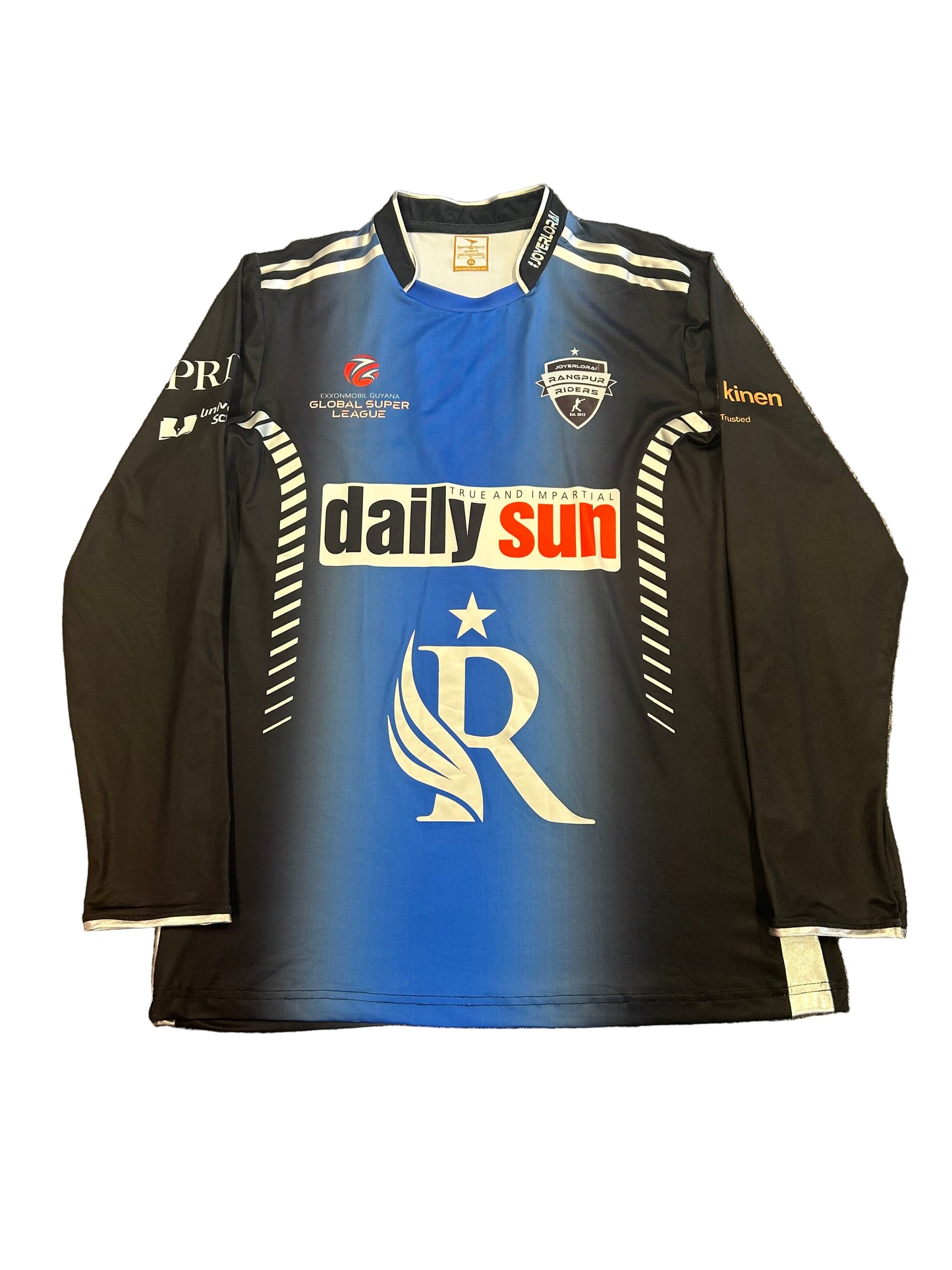 Zak Chappell Rangpur Riders 2024 GSL Match Worn LS Playing Shirt