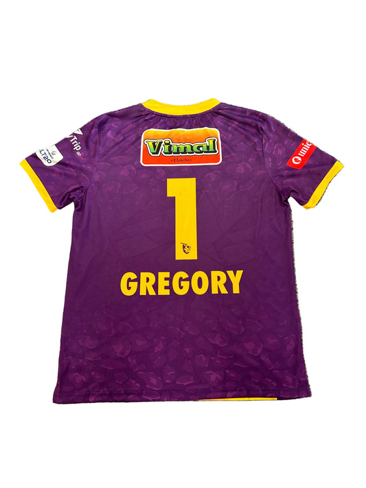 Lewis Gregory Sharjah Warriors 2024 ILT20 Match Worn SS Playing Shirt