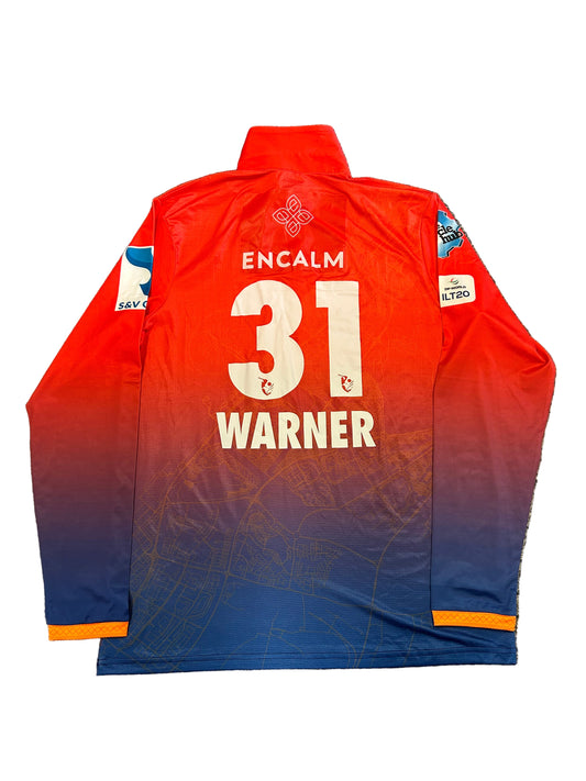 David Warner Dubai Capitals 2025 ILT20 Match Worn LS Playing Shirt