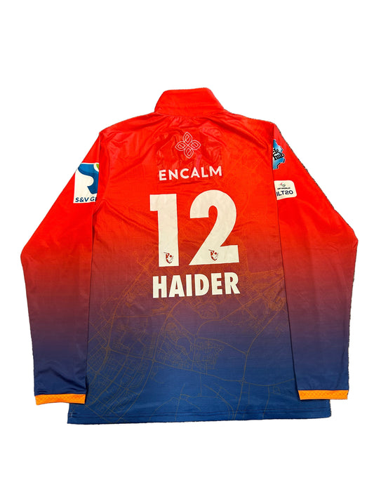 Haider Ali Dubai Capitals 2025 ILT20 Match Worn LS Playing Shirt