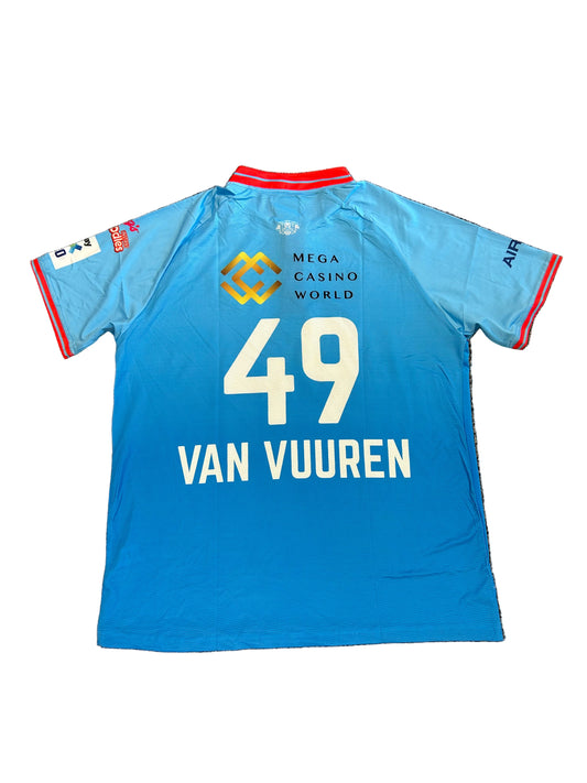 Tiaan Van Vuuren Pretoria Capitals 2024 SA20 Match Issue SS Playing Shirt