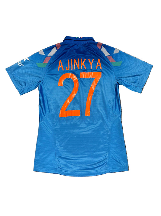 Ajinkya Rahane India 2013 ODI SS Match Worn Playing Shirt