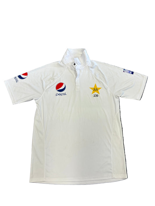 Faheem Ashraf Pakistan 2018 Test Match Worn SS Playing Shirt