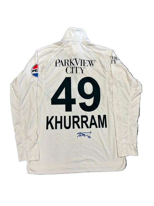Khurram Shahzad Pakistan Shaheens (Pakistan A) 2024 Signed Test Match Worn LS Playing Shirt