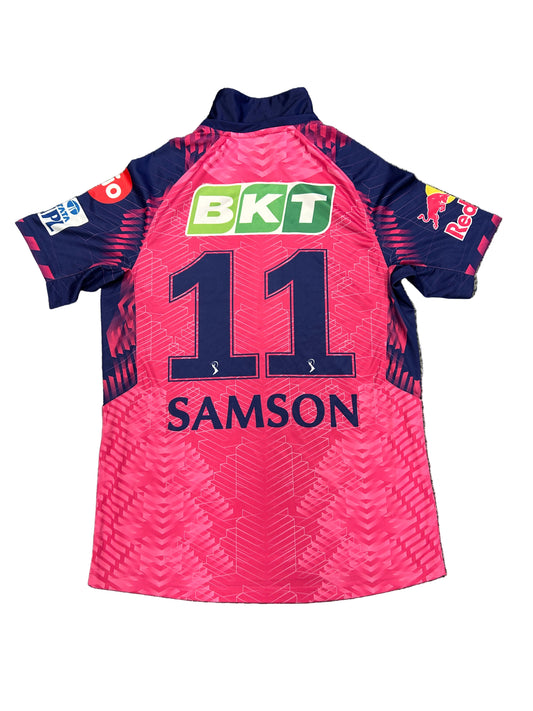 Sanju Samson Rajasthan Royals 2023 IPL Match Worn SS Playing Shirt