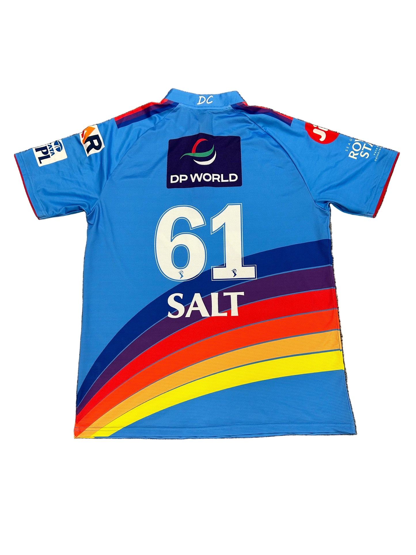Phil Salt Delhi Capitals Rainbow 2023 IPL Match Worn SS Playing Shirt