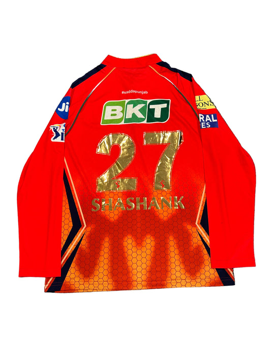 Shashank Singh Punjab Kings 2024 IPL Match Worn LS Playing Shirt