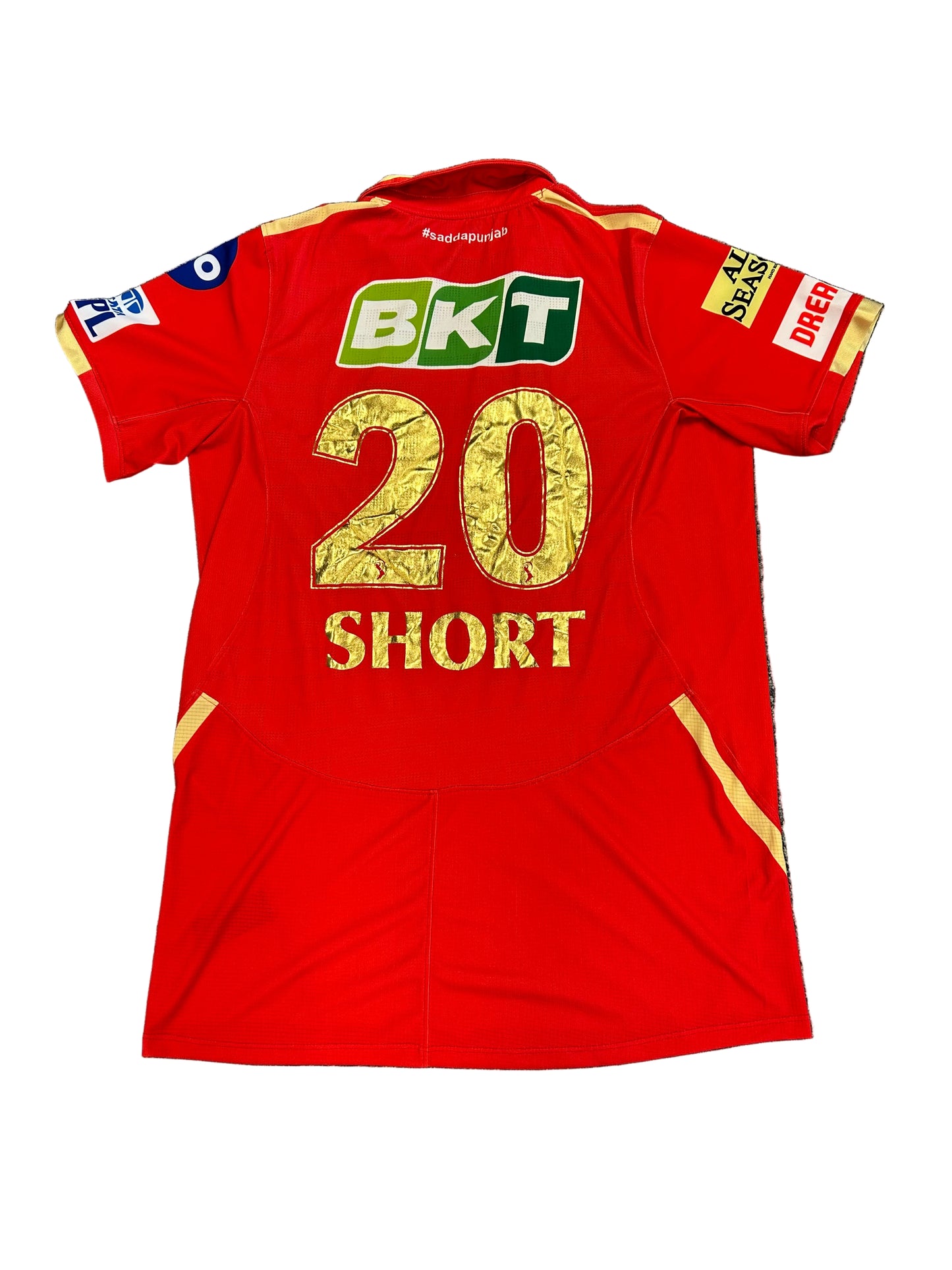 Matt Short Punjab Kings 2023 IPL Match Worn SS Playing Shirt