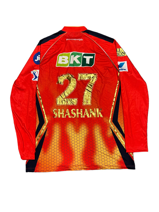 Shashank Singh Punjab Kings 2025 IPL Match Worn LS Playing Shirt