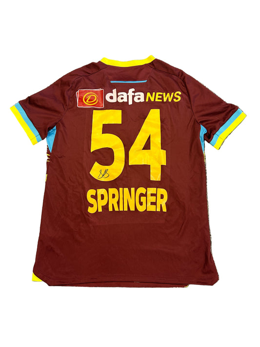 Shamar Springer West Indies 2024 T20 Match Worn And Signed SS Playing Shirt