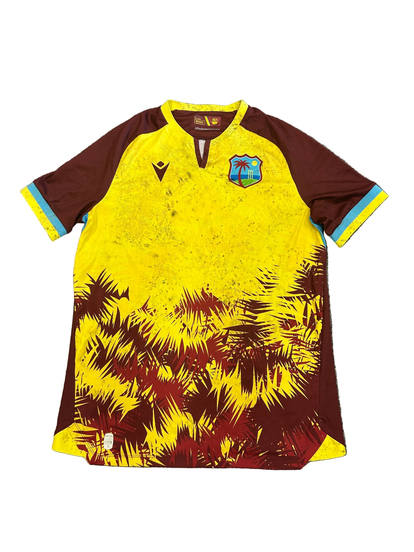 Fabian Allen West Indies 2024 T20 Match Worn And Signed SS Playing Shirt
