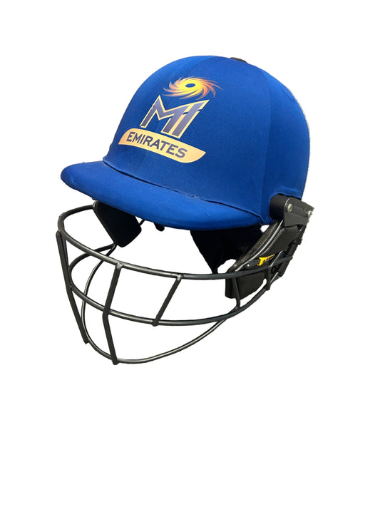 Mumbai Indians Emirates ILT20 Masuri T-Line Titanium Match Used Cricket Helmet