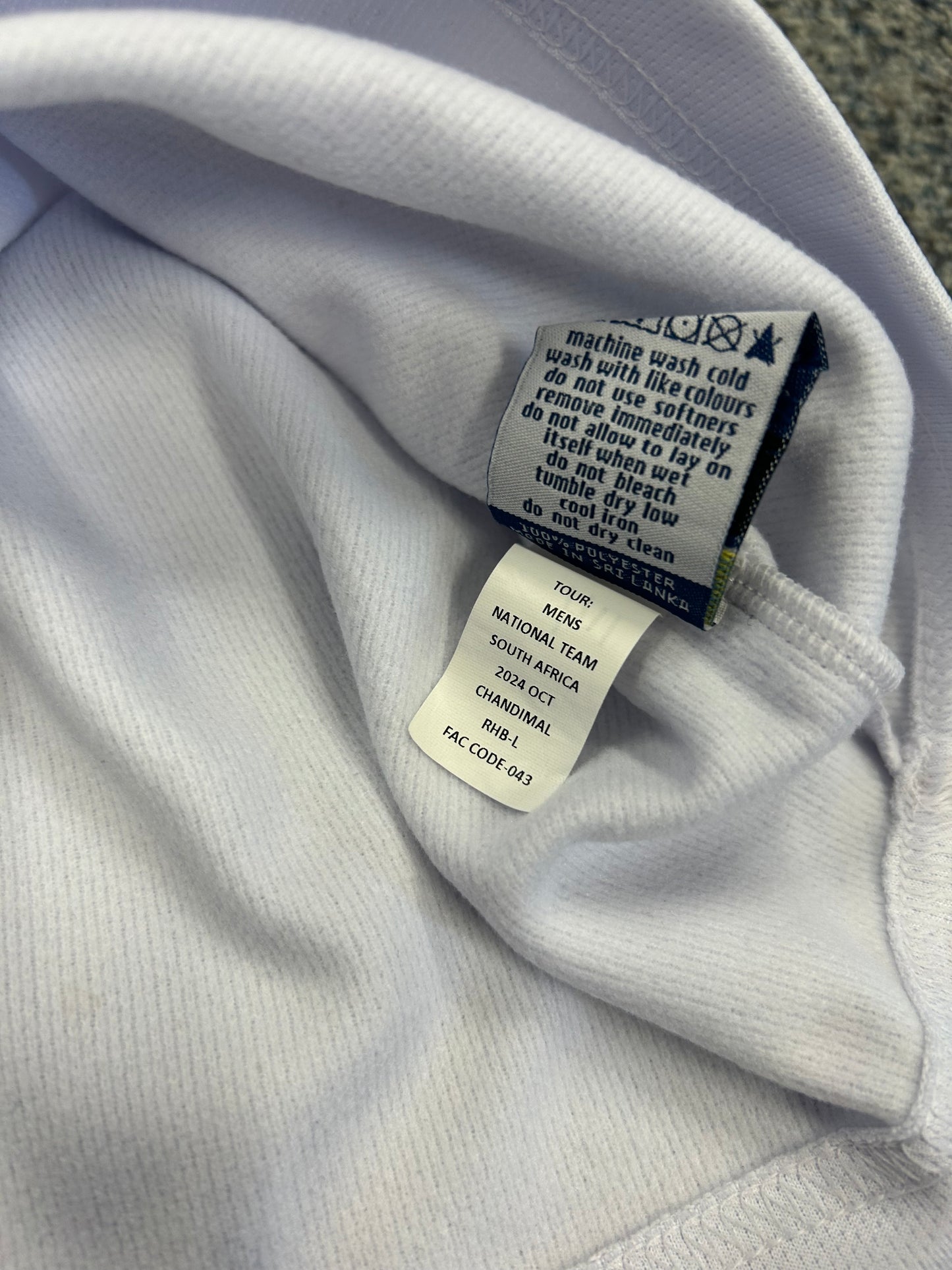 Dinesh Chandimal Sri Lanka 2024 Test Match Worn Playing Pullover