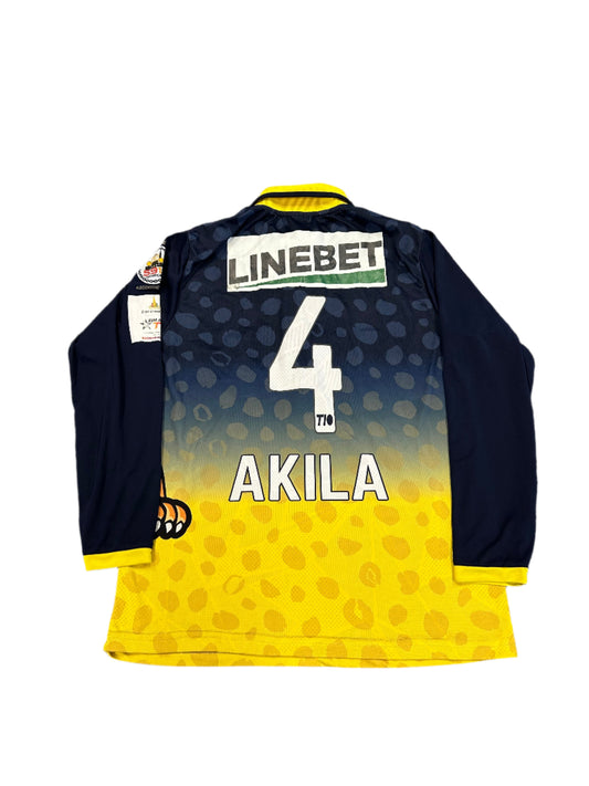 Akila Dananjaya Bulawayo Brave Jaguars 2024 ZimAfro T10 Match Worn LS Playing Shirt