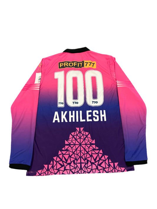 Akhilesh Reddy Bodugum New York Strikers Lagos 2024 ZimAfro T10 Match Worn LS Playing Shirt