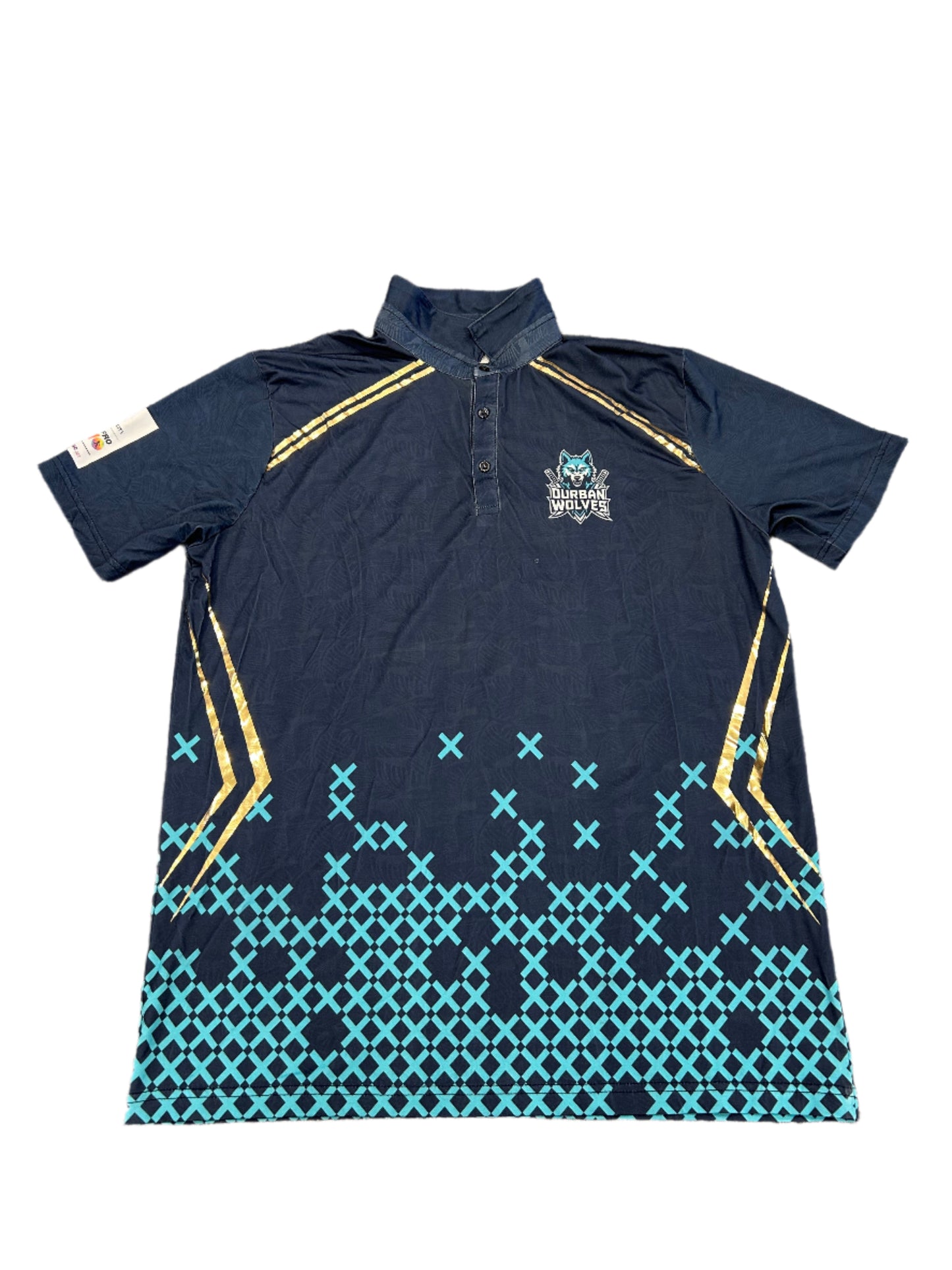 Mark Chapman Durban Wolves 2024 ZimAfro T10 Match Worn SS Playing Shirt