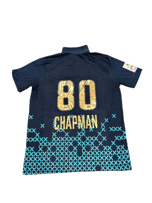 Mark Chapman Durban Wolves 2024 ZimAfro T10 Match Worn SS Playing Shirt