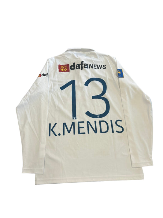Kusal Mendis Sri Lanka 2024 Test Match Worn LS Playing Shirt